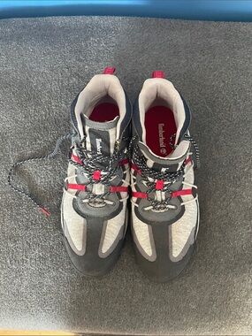 Timberland Gray and Red Men's Hiking Boots